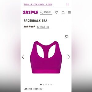 SKIMS Cotton Racerback Bra